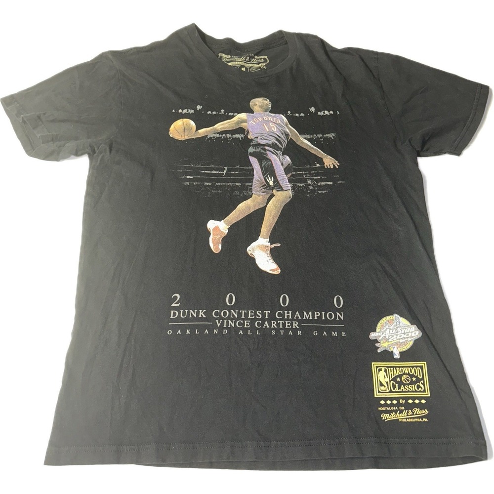Mitchell & Ness Men Black Vince Carter 2000 NBA Slam Dunk T Shirt Tee Top Size M